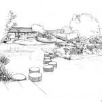 Illustrations jardins nantais - Ile de Versaille - Pas japonais